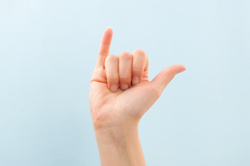 American sign language Y.