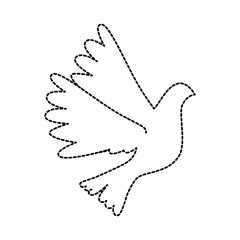 dove flying isolated icon vector illustration design