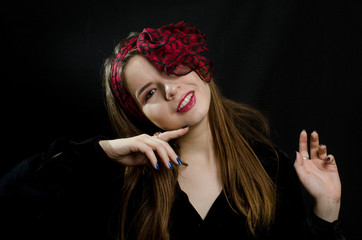 beautiful girl in a headscarf