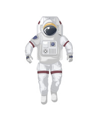Modern space suit isolated icon. Spaceman equipment, cosmic life support system for universe exploration, astronaut on space mission vector illustration. © studioworkstock