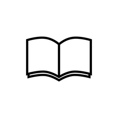 Book icon vector, solid illustration, pictogram isolated on white. Book logo