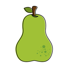 fresh pear fruit icon vector illustration design