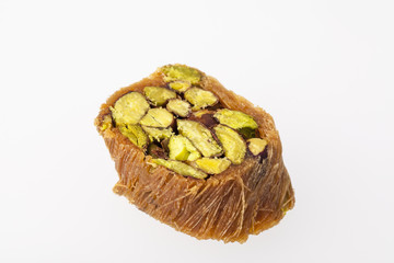 Handmade baklava, traditional turkish pastry