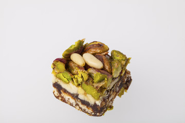 Handmade baklava, traditional turkish pastry