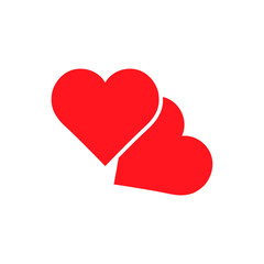 Heart vector icon, Love symbol. Valentine's Day sign, emblem isolated on white background, Flat style for graphic and web design, logo.