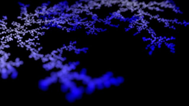 Slime mold 3D animation