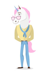 Isolated unicorn man.