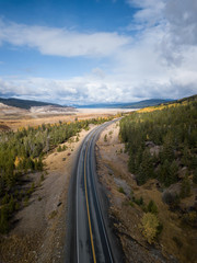Scenic Route Aerial Picture. Taken in the Interior of British Columbia, Canada.
