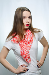 beautiful girl in a headscarf