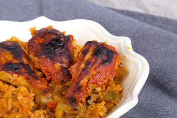 Bulgur Pilaf with Grilled Chicken