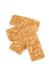 Maple syrup coconut biscuits on a white background  