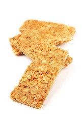 Maple syrup coconut biscuits on a white background  