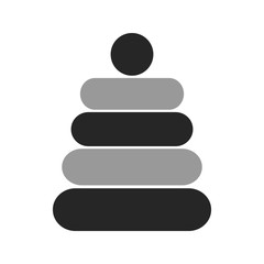 Children pyramid. Toy for child development, designer or crafts. Flat icon, object. Vector