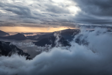 Striking Aerial Landscape. Taken North of Vancouver, British Columbia, Canada.