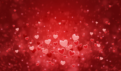 Happy Valentine's day card colorful hearts for background