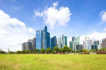 modern buildings in midtown of modern city