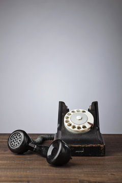 Old black phone.