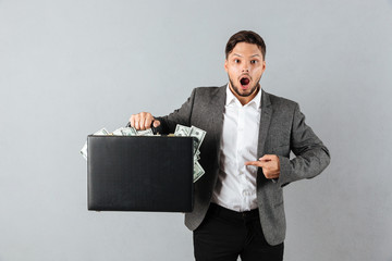 Portrait of a surprised businessman