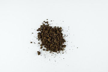 instant coffee on white background