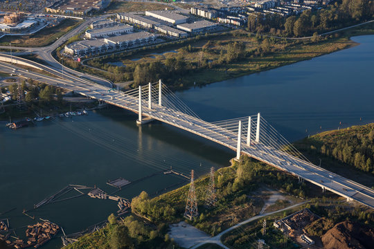 Pitt River Bridge Aerial