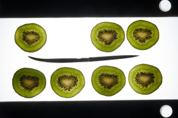 Fresh kiwi fruit slice  actinide