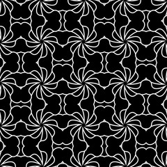 Black and white geometric seamless pattern