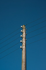 Old phone pole in Denmark