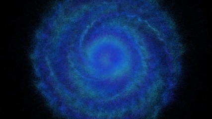 Abstract swirling light against black background.