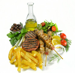 GREEK TRADITIONAL FAST FOOD MEAT MEAL