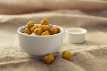 Chicken nuggets with sauce