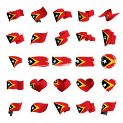 east timor flag, vector illustration