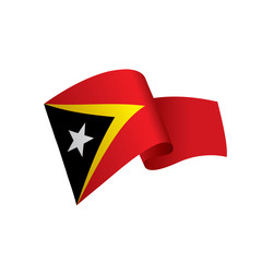 east timor flag, vector illustration