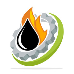 icon illustration logo with the concept of oil and gas business development