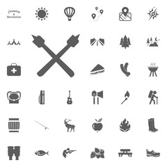 Obraz premium Marshmallow icon. Camping and outdoor recreation icons set