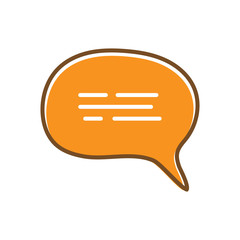 Chat icon. Dialog text