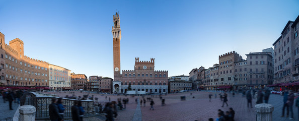 Fototapeta na wymiar Piazza del Campo, Siena, Tuscany, Italy.