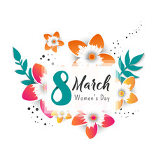 Obraz premium Greeting card since March 8.