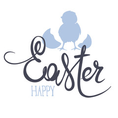 Happy Easter / Hand Drawn Easter Greeting Card Template