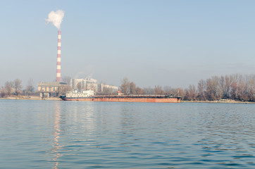 Tankers on the Danube River 