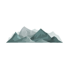 Abstract mountains, outdoor design element, nature landscape, mountainous geology vector Illustration
