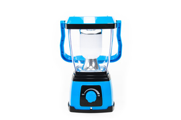 Traditional Blue Lantern Hanging on a White Floor