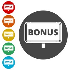 Bonus sign, Bonus icon 
