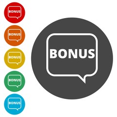 Bonus sign, Bonus icon 
