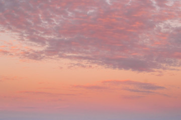 Sunset Sunrise Sky Background. Natural Bright Dramatic Sky In Sunset