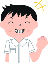 Men's Naughty student Japanese laugh.eps