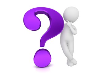 advisor man people question mark 3d purple thinking person