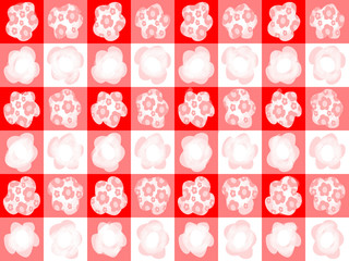 ピンクの花　フレーム