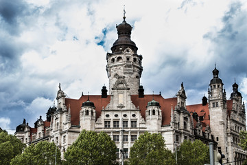 Fototapeta na wymiar Neues Rathaus Leipzig