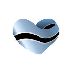 Botswana flag, vector illustration