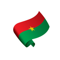 Burkina Faso flag, vector illustration